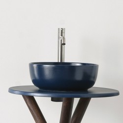 Επικαθήμενος Νιπτήρας Πορσελάνης 39x39cm Scarabeo Glam 1807-600 Ocean Μπλε